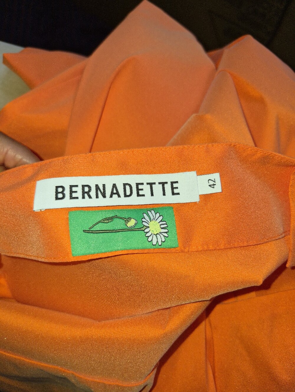 Bernadette Orange Bow Strap Mini Dress Size 42 Open Back Cocktail Dress Size 42 - Picture 5 of 5